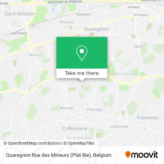 Quaregnon Rue des Mineurs (Plat Rie) map