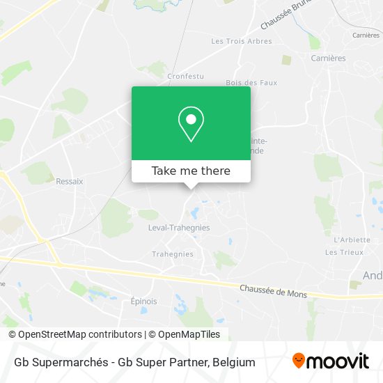 Gb Supermarchés - Gb Super Partner map
