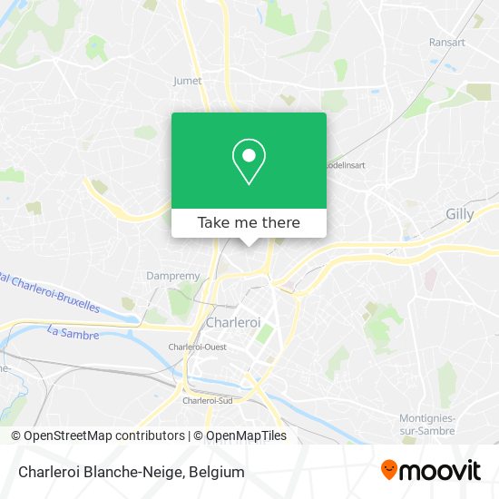 Charleroi Blanche-Neige map