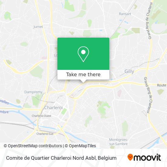 Comite de Quartier Charleroi Nord Asbl map