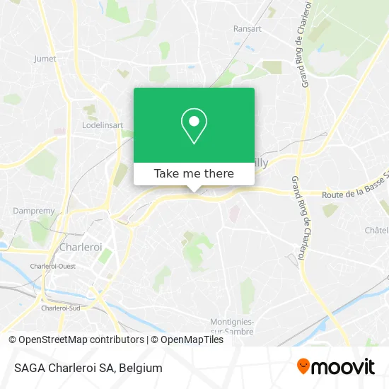 SAGA Charleroi SA map