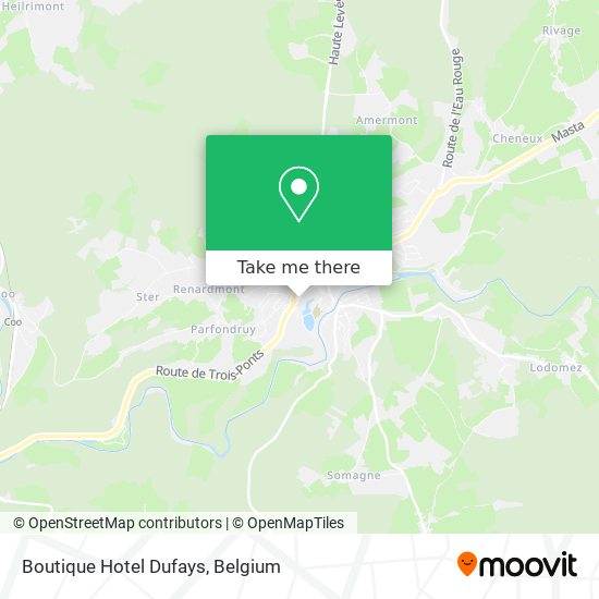Boutique Hotel Dufays map