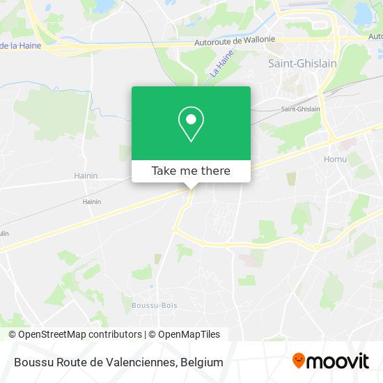 Boussu Route de Valenciennes map
