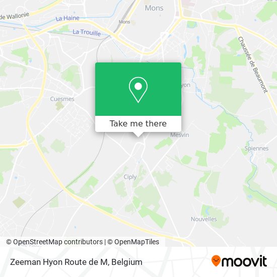 Zeeman Hyon Route de M map