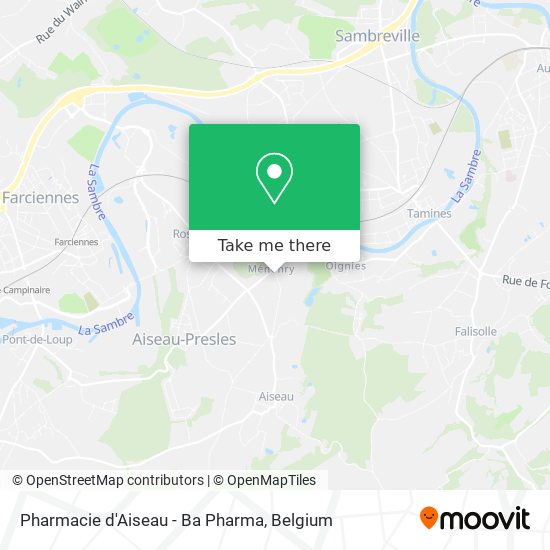 Pharmacie d'Aiseau - Ba Pharma map