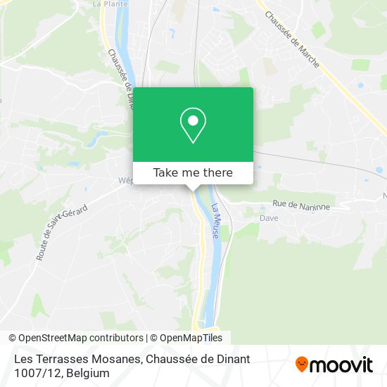 Les Terrasses Mosanes, Chaussée de Dinant 1007 / 12 map