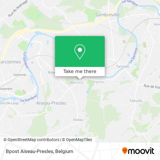 Bpost Aiseau-Presles map