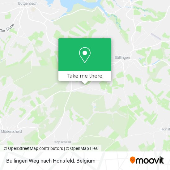Bullingen Weg nach Honsfeld plan