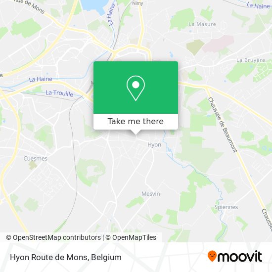 Hyon Route de Mons map