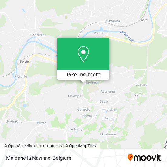 Malonne la Navinne map