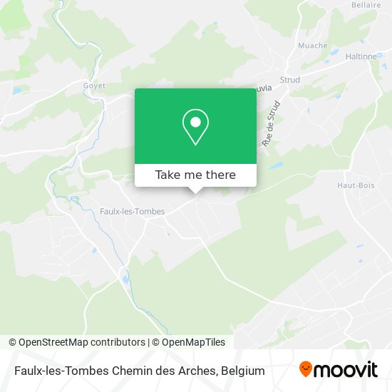 Faulx-les-Tombes Chemin des Arches map