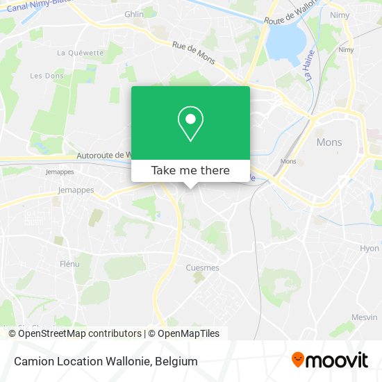 Camion Location Wallonie map