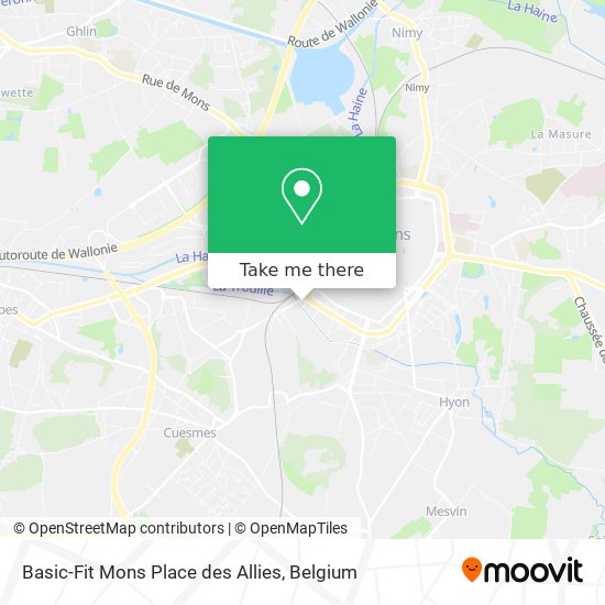 Basic-Fit Mons Place des Allies plan