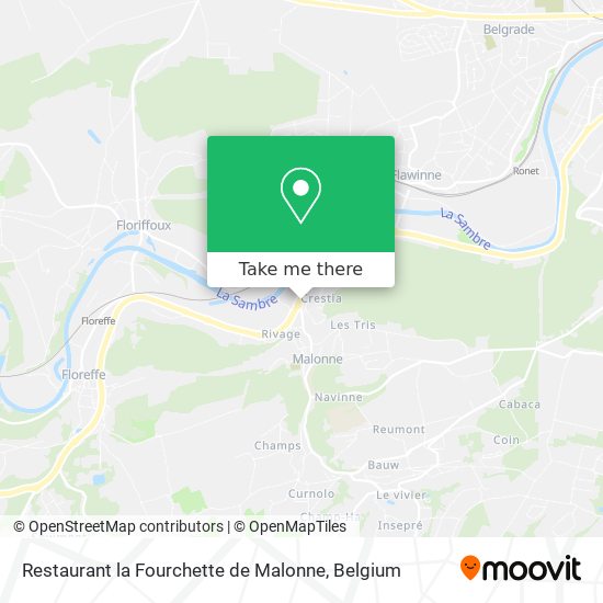 Restaurant la Fourchette de Malonne map