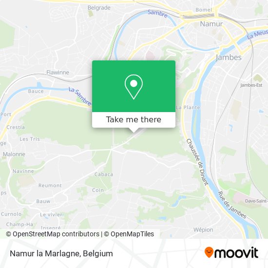 Namur la Marlagne map