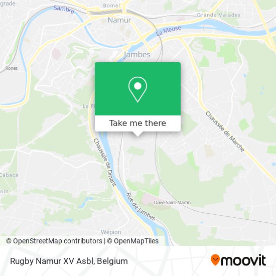 Rugby Namur XV Asbl map