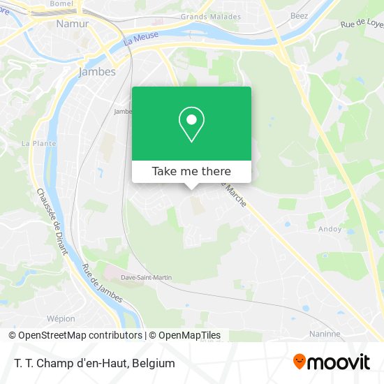How to get to T. Champ d'en-Haut in Namur Bus, Train Light Rail?