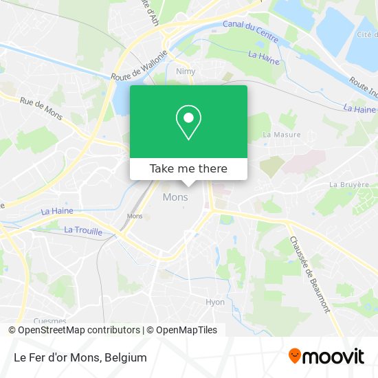 Le Fer d'or Mons map