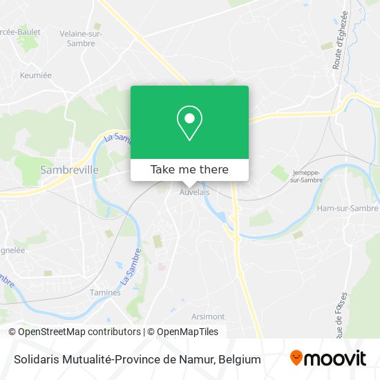 Solidaris Mutualité-Province de Namur map