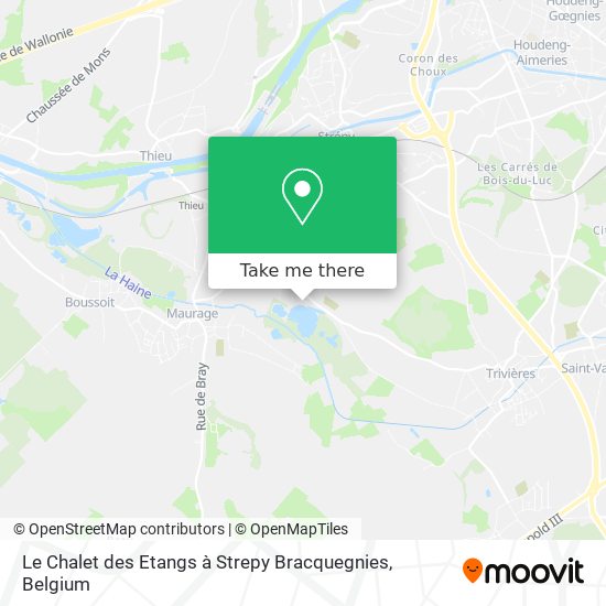 Le Chalet des Etangs à Strepy Bracquegnies map