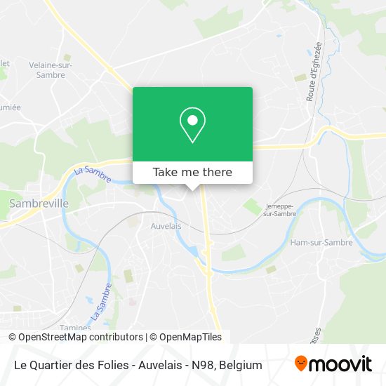 Le Quartier des Folies - Auvelais - N98 map