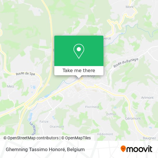 Ghemning Tassimo Honoré map