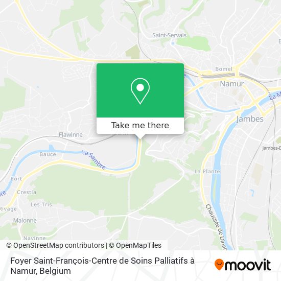 Foyer Saint-François-Centre de Soins Palliatifs à Namur map