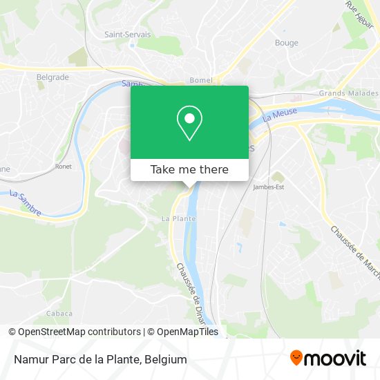 Namur Parc de la Plante map