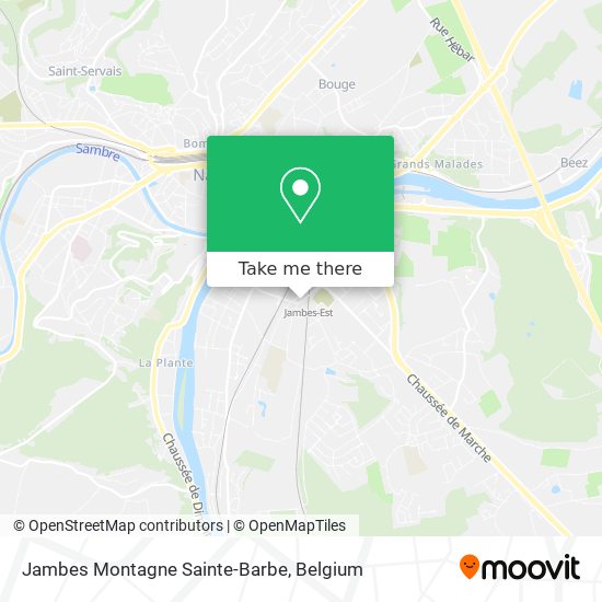 Jambes Montagne Sainte-Barbe map