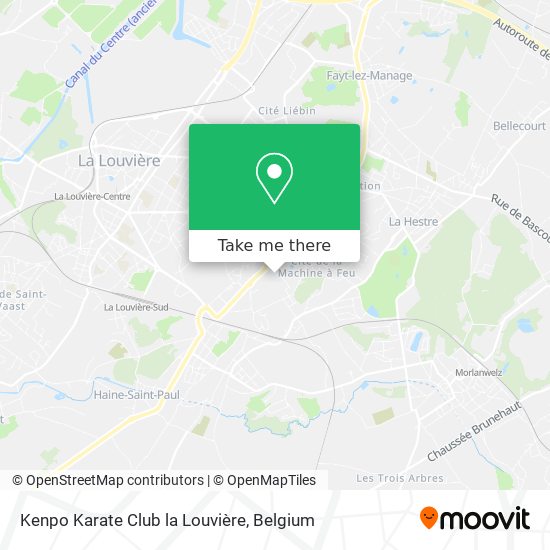 Kenpo Karate Club la Louvière plan