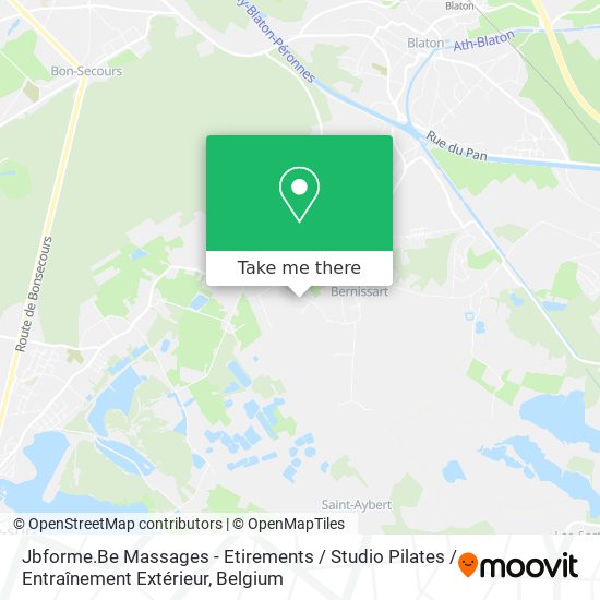 Jbforme.Be Massages - Etirements / Studio Pilates / Entraînement Extérieur map