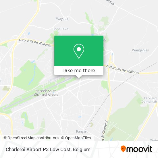 Charleroi Airport P3 Low Cost map