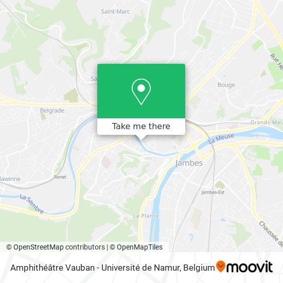 Amphithéâtre Vauban - Université de Namur map