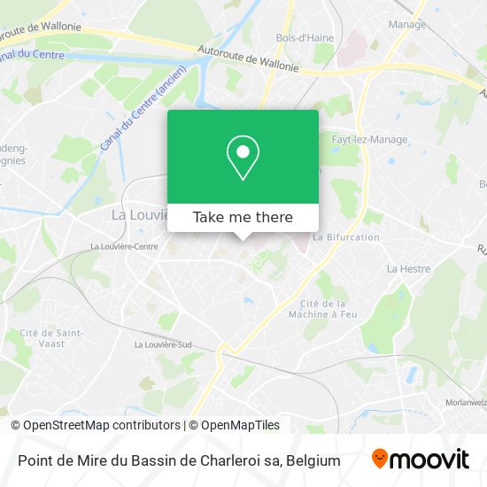 Point de Mire du Bassin de Charleroi sa map
