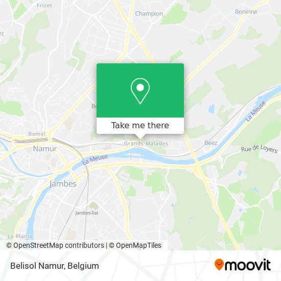 Belisol Namur map