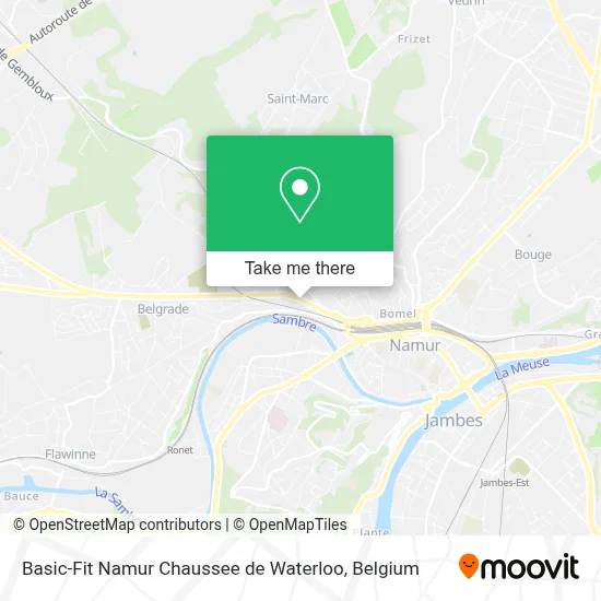 Basic-Fit Namur Chaussee de Waterloo map