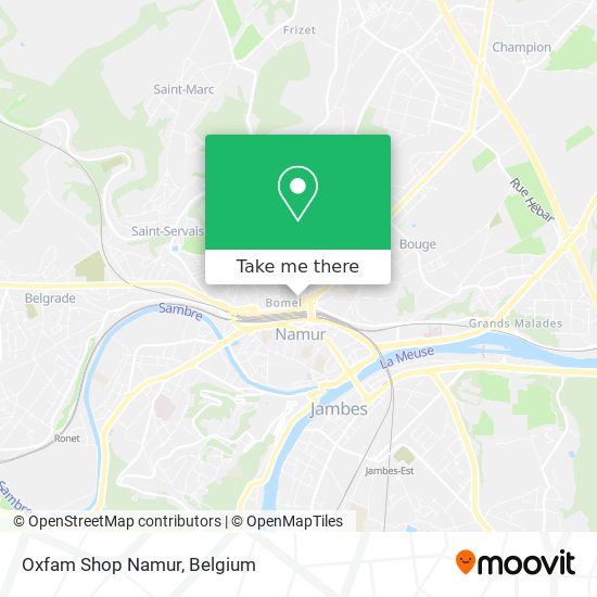 Oxfam Shop Namur map