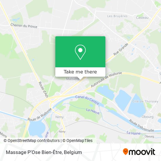 Massage P'Ose Bien-Être map