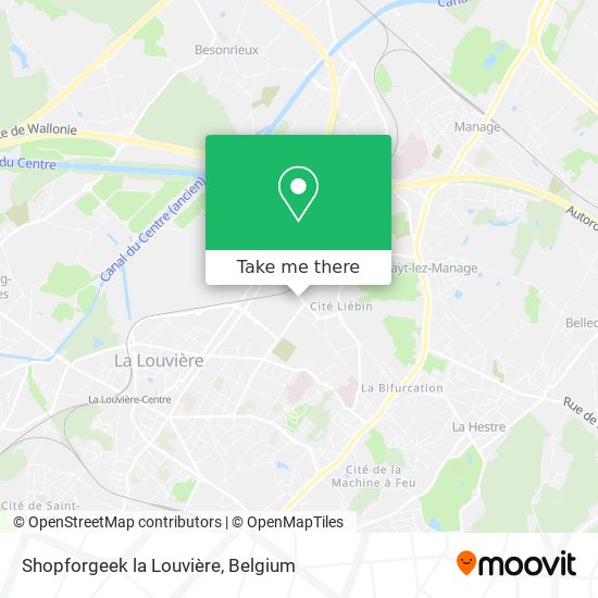 Shopforgeek la Louvière map