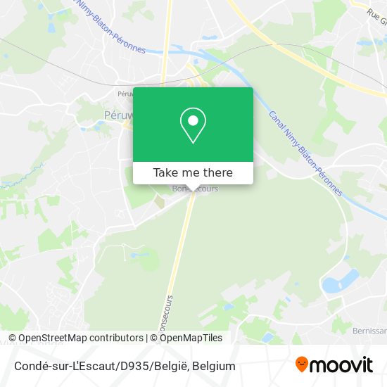 Condé-sur-L'Escaut/D935/België map
