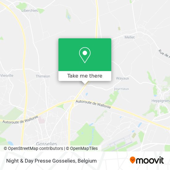 Night & Day Presse Gosselies map