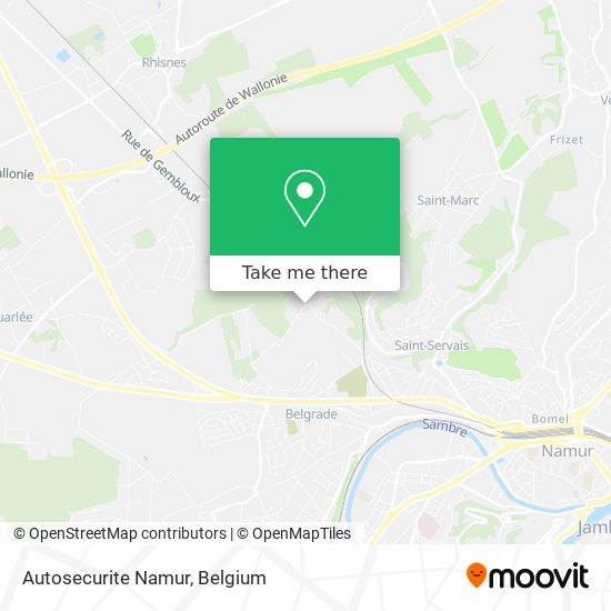 Autosecurite Namur map