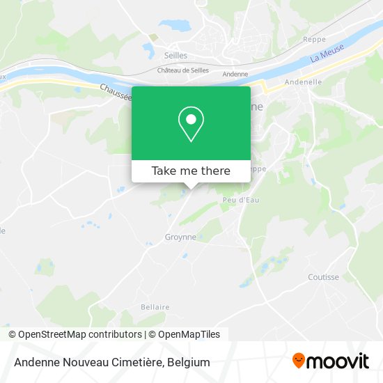 Andenne Nouveau Cimetière plan