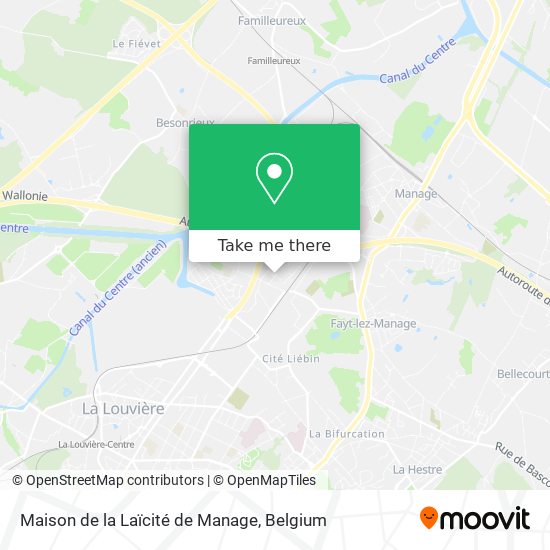 Maison de la Laïcité de Manage plan