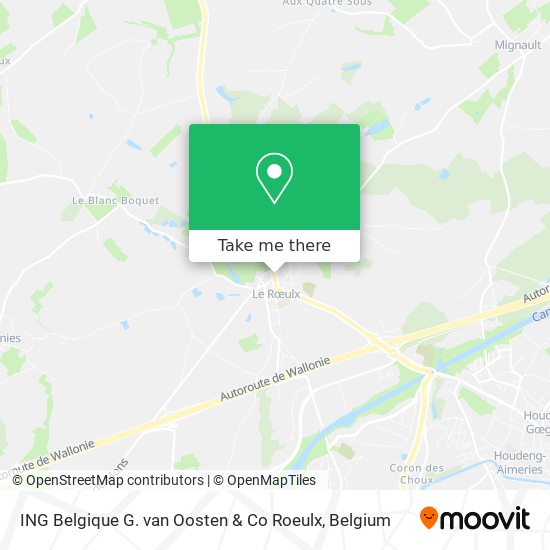 ING Belgique G. van Oosten & Co Roeulx plan