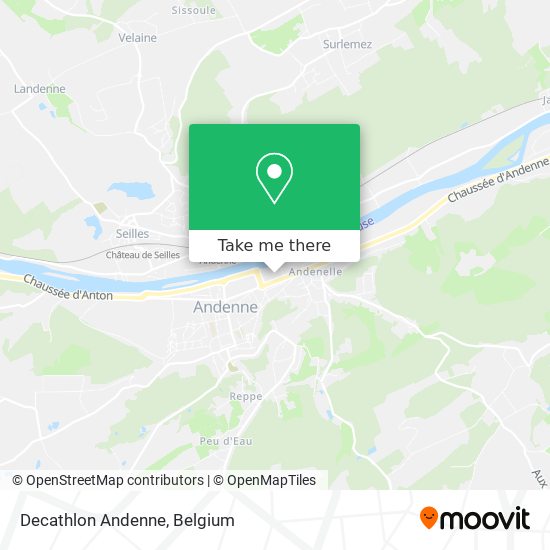 Decathlon Andenne map