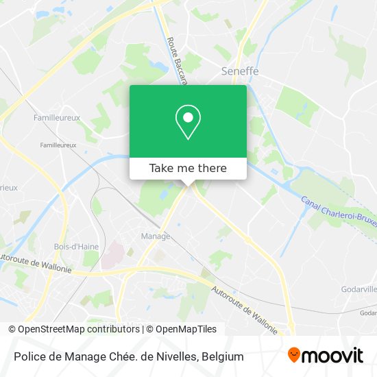 Police de Manage Chée. de Nivelles map