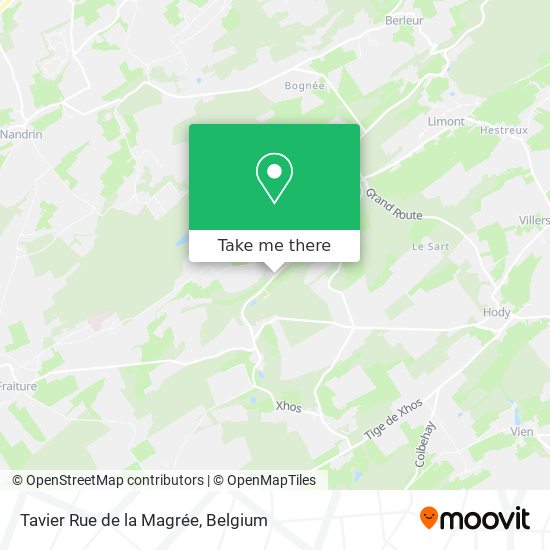 Tavier Rue de la Magrée map