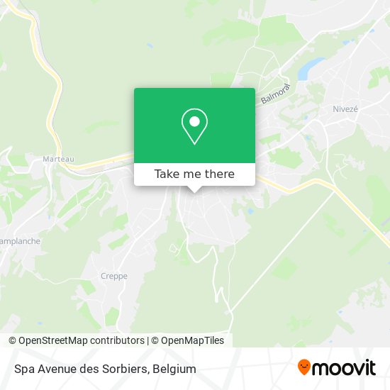 Spa Avenue des Sorbiers map