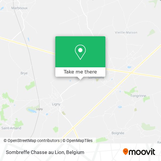 Sombreffe Chasse au Lion map